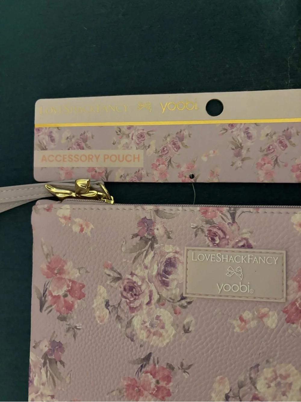 LoveShackFancy x Target Accessory Pouch with Strap in color Hibiscus